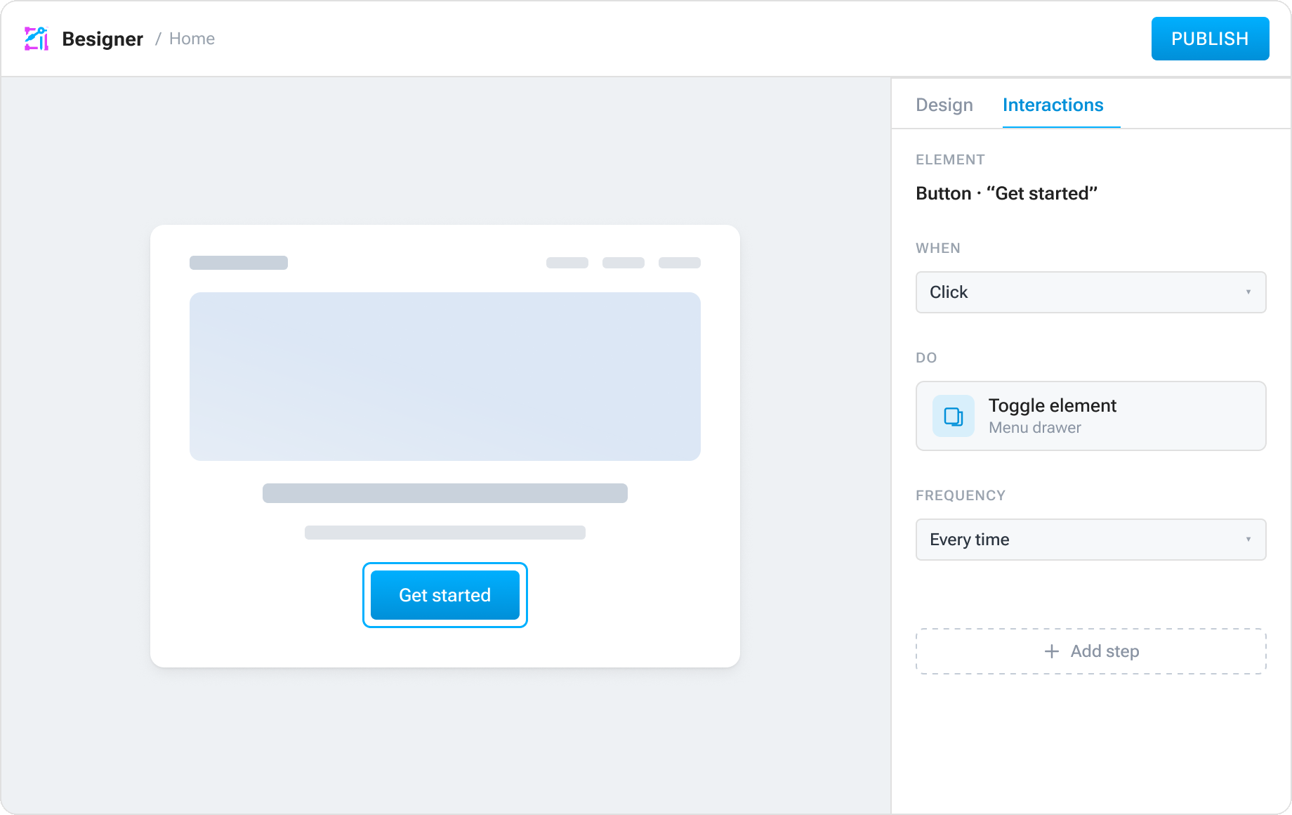 Besigner interactions inspector