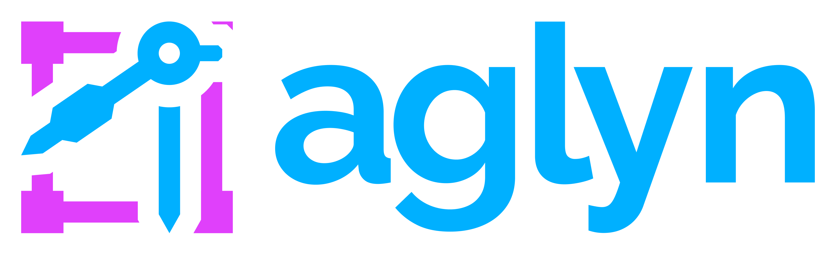 Aglyn colored lockup on light background
